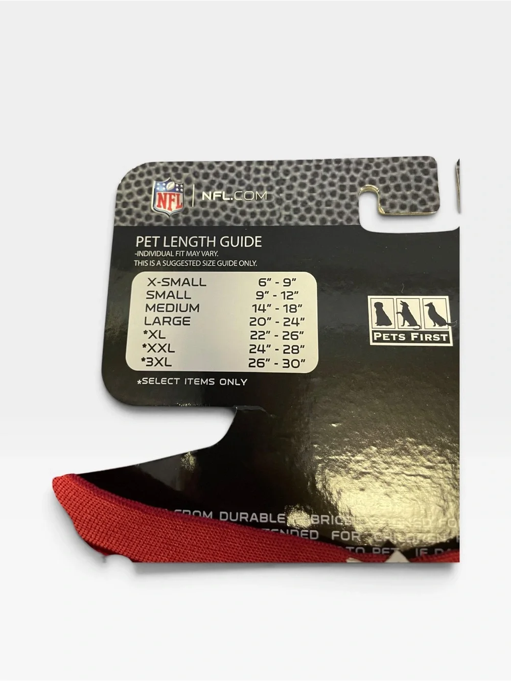 NFL San Francisco 49ers Pet Red Football Jersey with White Accents xl